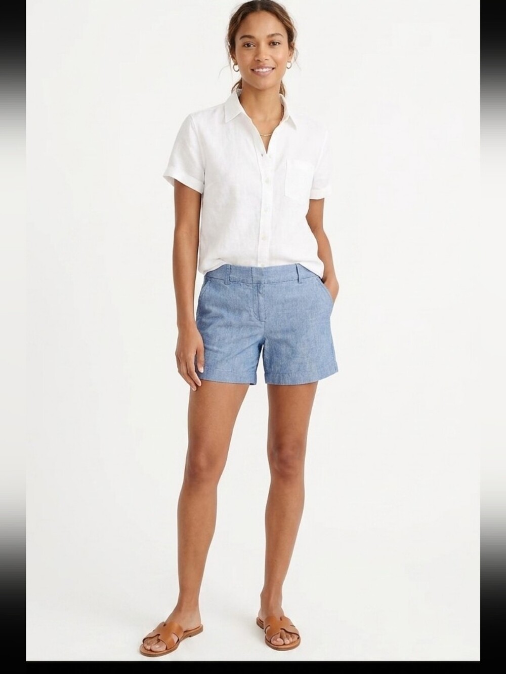 J.Crew Chambray Shorts Women's Size 4 Like New